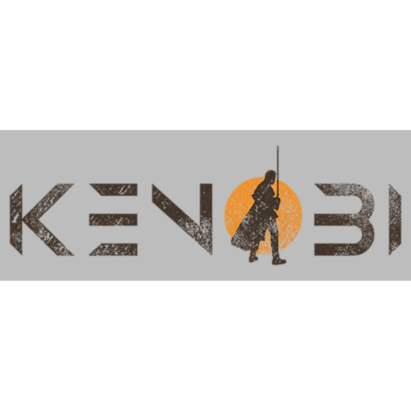 Girl's Star Wars: Obi-Wan Kenobi Vintage Silhouette Kenobi Sunset T-Shirt
