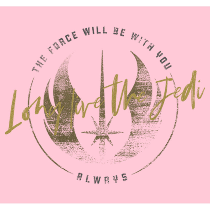 Girl's Star Wars: Obi-Wan Kenobi Long Live the Jedi Vintage Crest T-Shirt