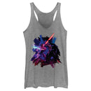 Women's Star Wars: Obi-Wan Kenobi Darth Vader and Obi-Wan Kenobi Battle Paint Racerback Tank Top