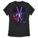 Women's Star Wars: Obi-Wan Kenobi Vader vs Kenobi Artistic Lightsaber Duel T-Shirt