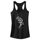 Junior's Star Wars: Obi-Wan Kenobi Darth Vader Helmet Reflection with Obi-Wan Racerback Tank Top