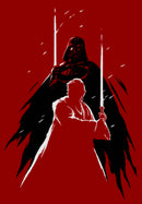 Women's Star Wars: Obi-Wan Kenobi Darth Vader vs Kenobi Silhouette Lightsaber Battle T-Shirt