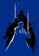 Junior's Star Wars: Obi-Wan Kenobi Darth Vader vs Kenobi Silhouette Lightsaber Battle T-Shirt