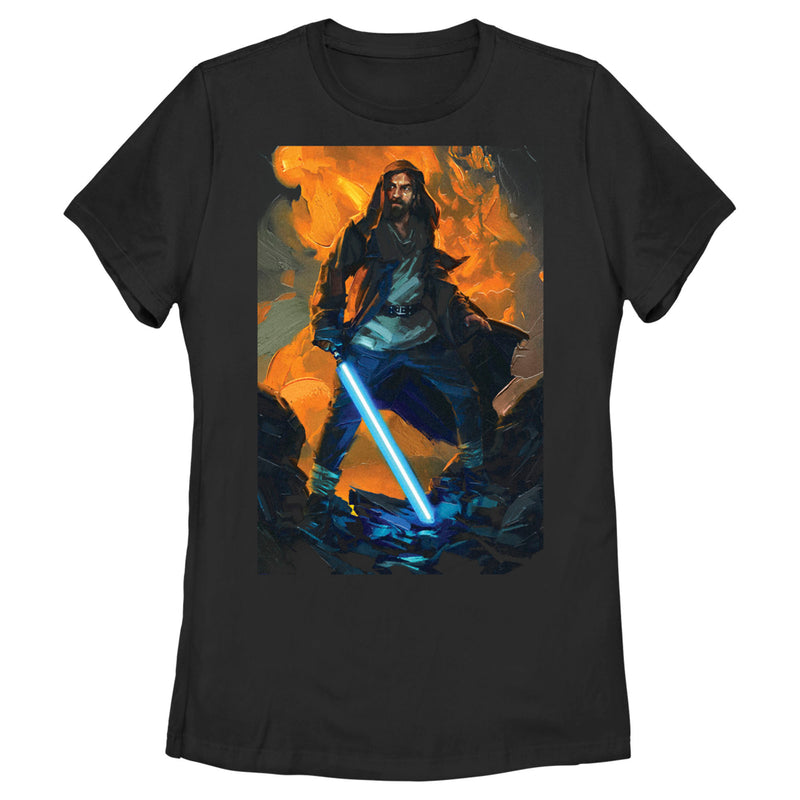 Women's Star Wars: Obi-Wan Kenobi Painted Obi-Wan T-Shirt