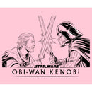 Girl's Star Wars: Obi-Wan Kenobi Darth Vader vs Kenobi Sketch Lightsaber Duel T-Shirt