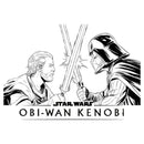 Women's Star Wars: Obi-Wan Kenobi Darth Vader vs Kenobi Sketch Lightsaber Duel T-Shirt
