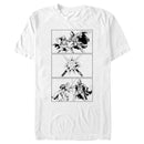 Men's Star Wars: Obi-Wan Kenobi Darth Vader vs Kenobi Sketch Panel Battle T-Shirt