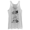 Women's Star Wars: Obi-Wan Kenobi Darth Vader vs Kenobi Sketch Panel Battle Racerback Tank Top