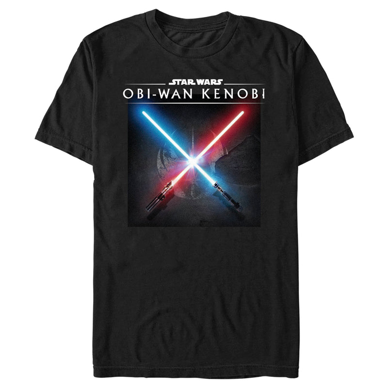 Men's Star Wars: Obi-Wan Kenobi Lightsaber Dark Side vs Jedi Clash T-Shirt