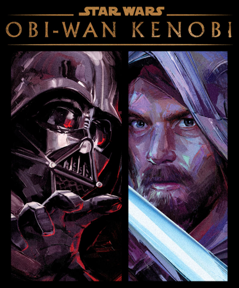 Boy's Star Wars: Obi-Wan Kenobi Darth Vader vs Kenobi Artistic Panel Portrait Pull Over Hoodie