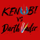 Boy's Star Wars: Obi-Wan Kenobi Darth Vader vs Kenobi Rainbow Text T-Shirt