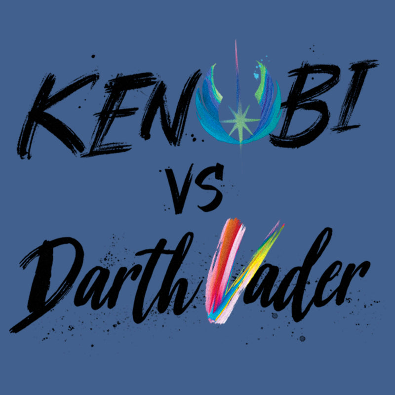 Boy's Star Wars: Obi-Wan Kenobi Darth Vader vs Kenobi Rainbow Text Pull Over Hoodie