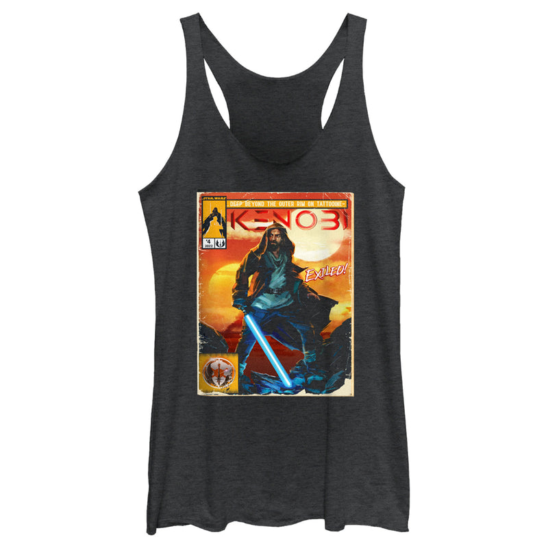 Women's Star Wars: Obi-Wan Kenobi Vintage Comic with Exiled Kenobi Racerback Tank Top