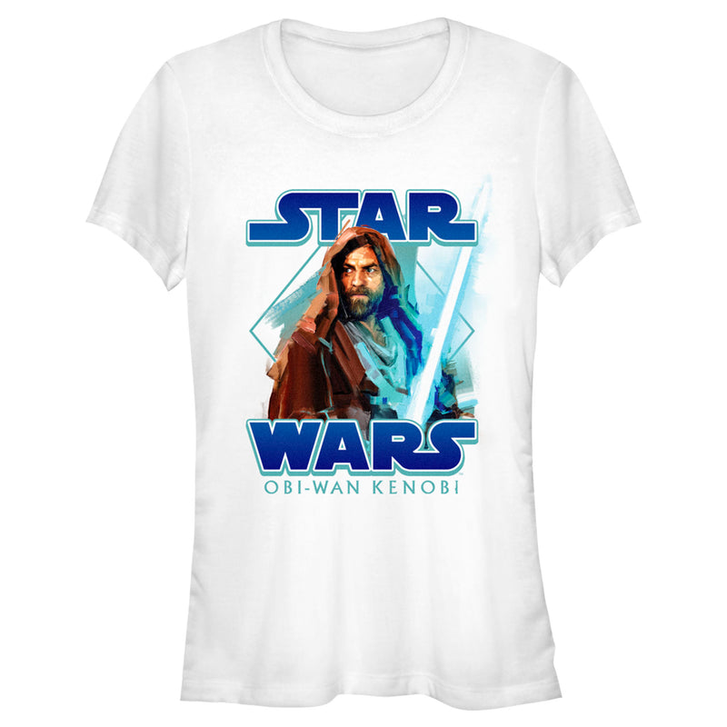 Junior's Star Wars: Obi-Wan Kenobi Jedi Lightsaber with Brushstroke Kenobi T-Shirt