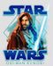 Women's Star Wars: Obi-Wan Kenobi Jedi Lightsaber with Brushstroke Kenobi Racerback Tank Top