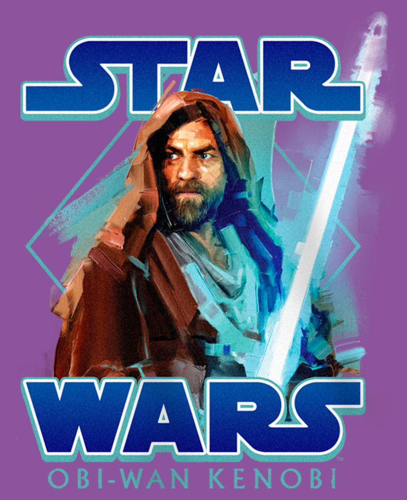 Girl's Star Wars: Obi-Wan Kenobi Jedi Lightsaber with Brushstroke Kenobi T-Shirt