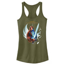 Junior's Star Wars: Obi-Wan Kenobi Shattered Jedi Knight Kenobi Racerback Tank Top