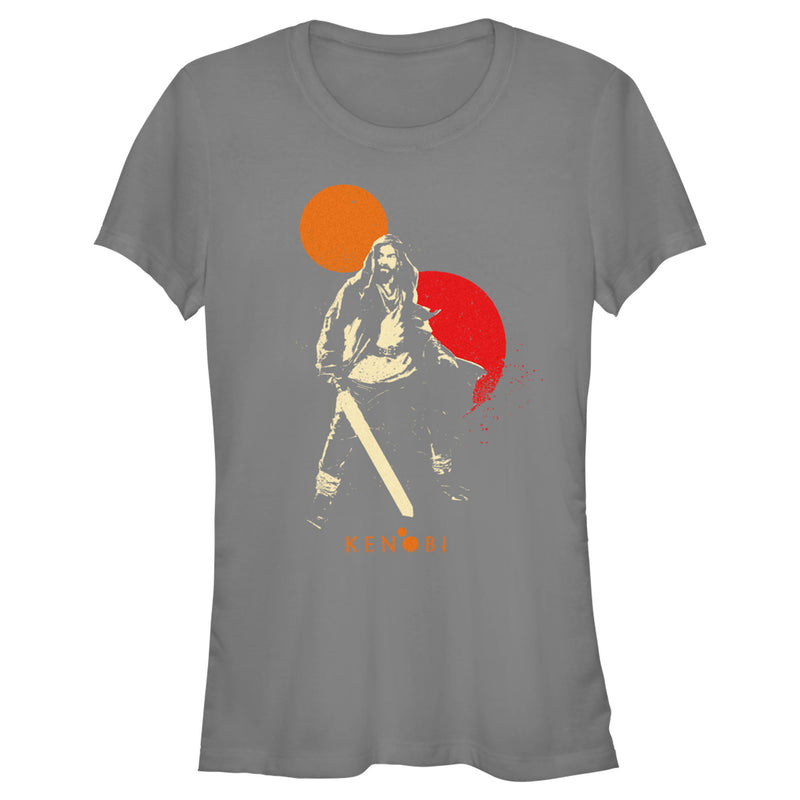 Junior's Star Wars: Obi-Wan Kenobi Two Suns and Kenobi Outline T-Shirt