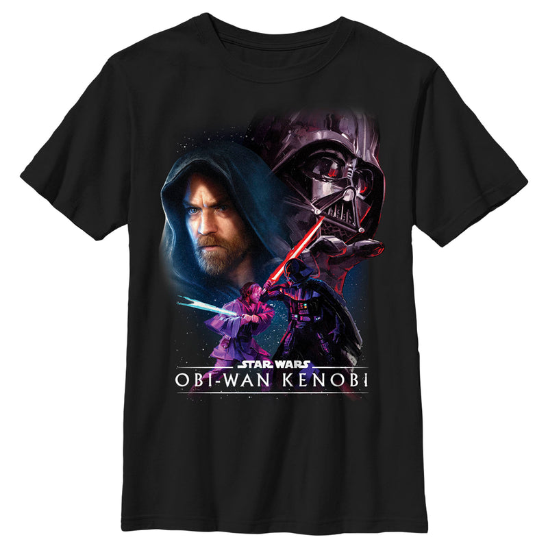 Boy's Star Wars: Obi-Wan Kenobi Vader and Kenobi Face Off T-Shirt