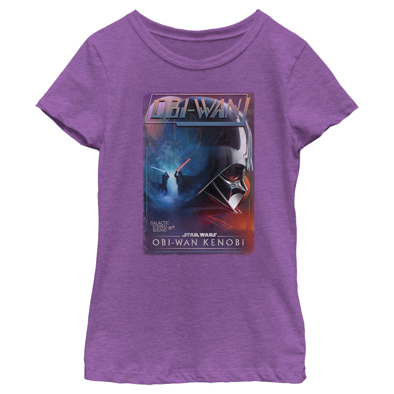 Girl's Star Wars: Obi-Wan Kenobi Darth Vader vs Kenobi Vintage VHS Cassette T-Shirt