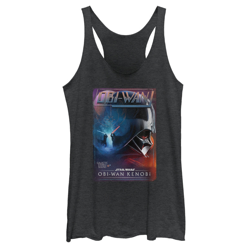 Women's Star Wars: Obi-Wan Kenobi Darth Vader vs Kenobi Vintage VHS Cassette Racerback Tank Top