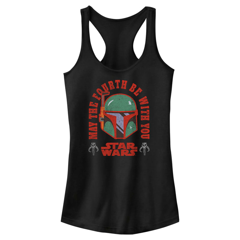 Junior's Star Wars Boba Fett May the Fourth Be With You Racerback Tank Top