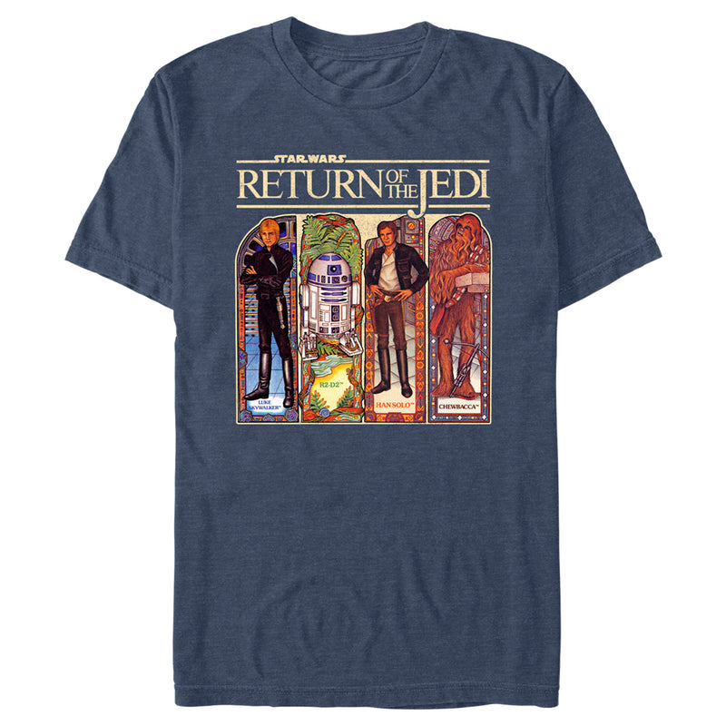 Men's Star Wars: Return of the Jedi Return of the Jedi Retro Character Cards T-Shirt