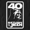 Men's Star Wars: Return of the Jedi Return of the Jedi Darth Vader 40 Logo Black and White T-Shirt