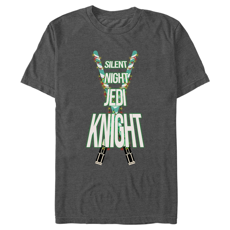 Men's Star Wars Christmas Silent Night Jedi Knight T-Shirt