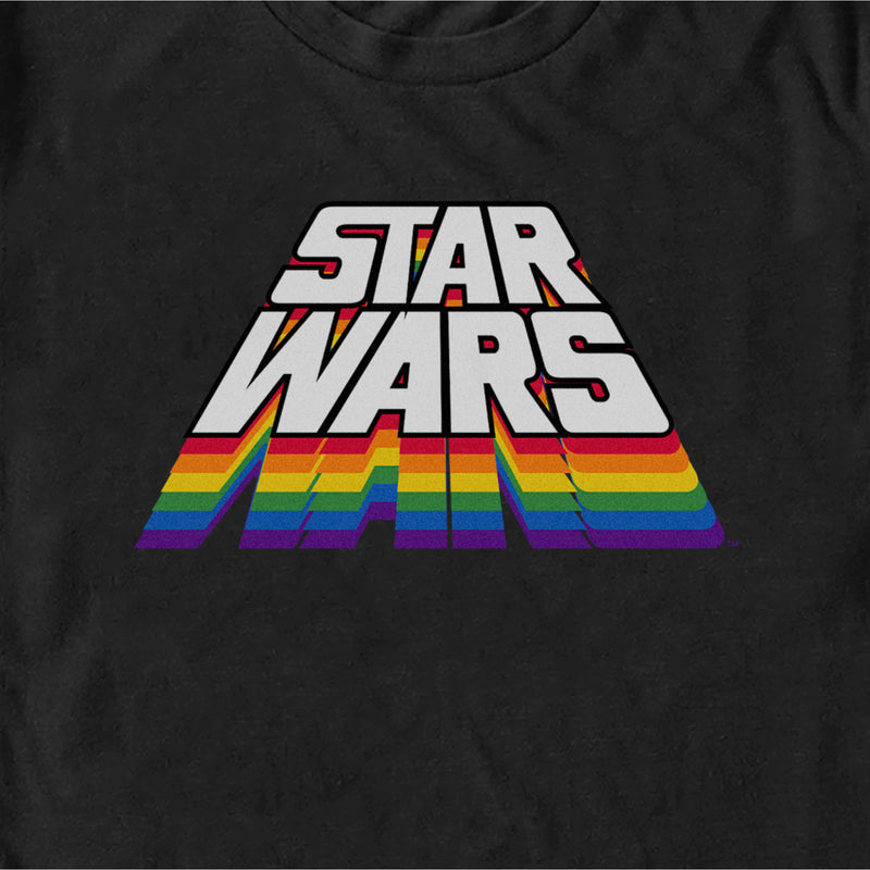 Men's Star Wars Perspective Rainbow Logo T-Shirt