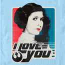 Men's Star Wars Princess Leia I Love You Poster T-Shirt