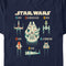 Men's Star Wars: A New Hope Starfighters and Starships Chart T-Shirt