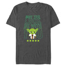 Men's Star Wars Cartoon Yoda May the Luck Be With You T-Shirt