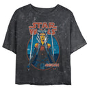 Junior's Star Wars Distressed Ahsoka Circle Frame T-Shirt