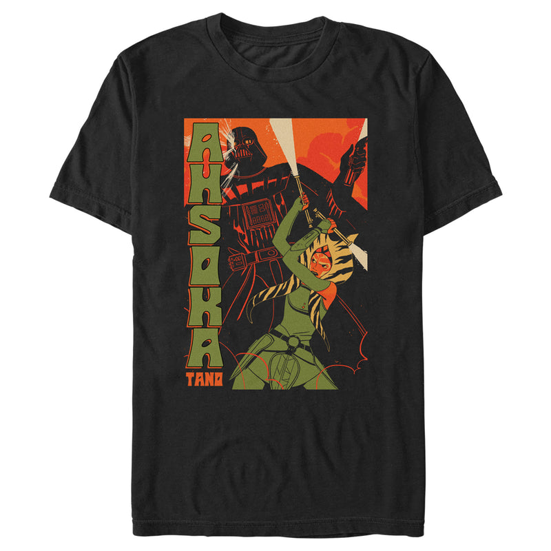 Men's Star Wars Darth Vader and Ahsoka Poster T-Shirt