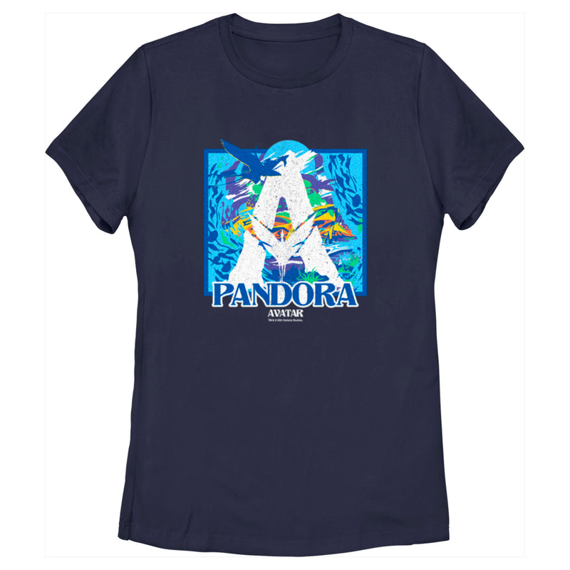 Women's Avatar: The Way of Water Distressed Landscape Logo T-Shirt