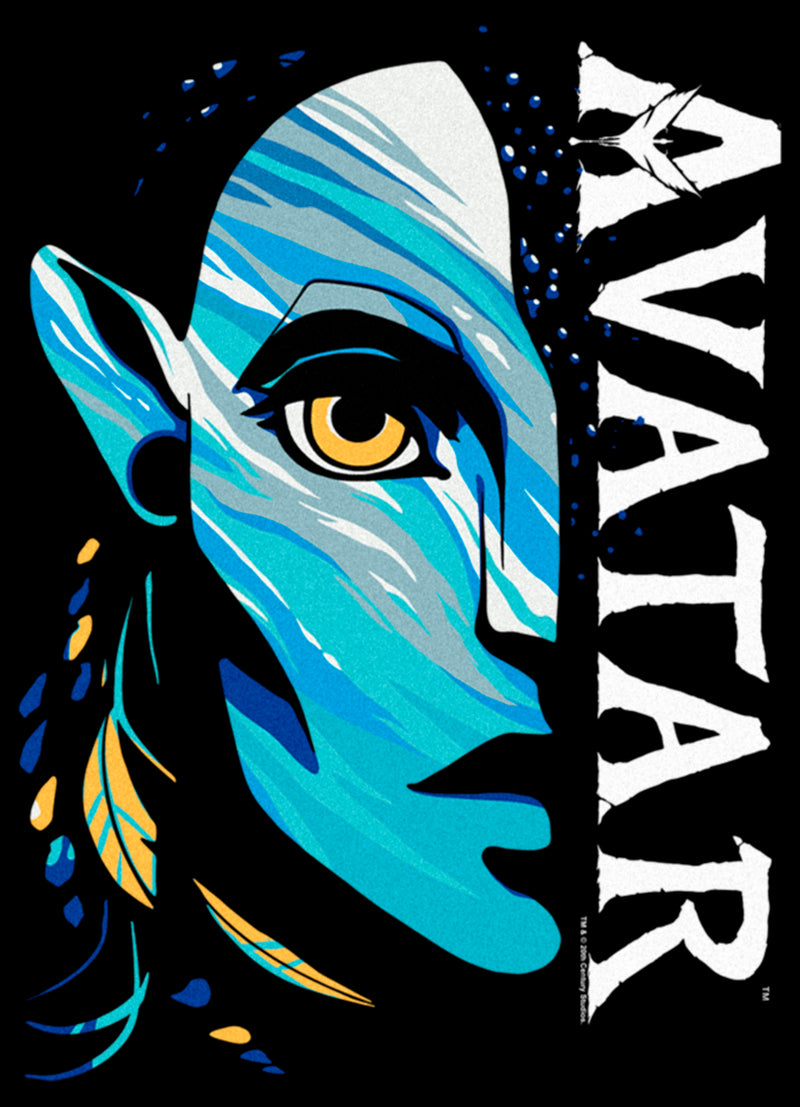 Men's Avatar: The Way of Water Neytiri Half Face Logo T-Shirt