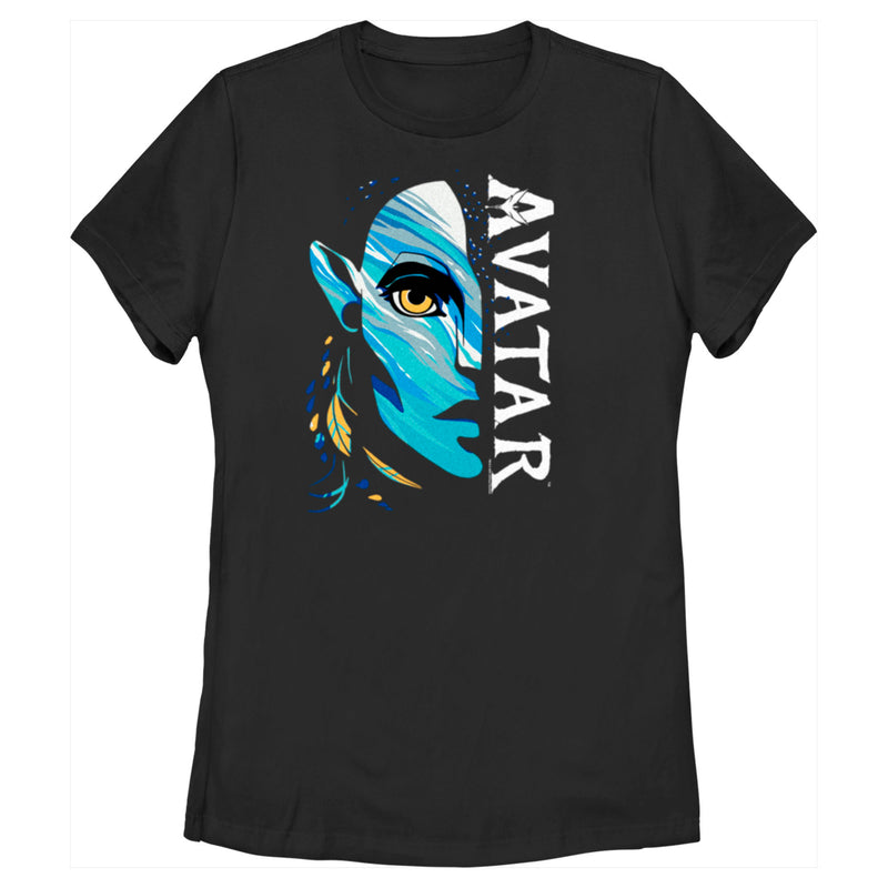 Women's Avatar: The Way of Water Neytiri Half Face Logo T-Shirt