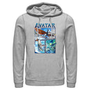 Men's Avatar: The Way of Water Watercolor Air and Sea Creatures Logo Pull Over Hoodie