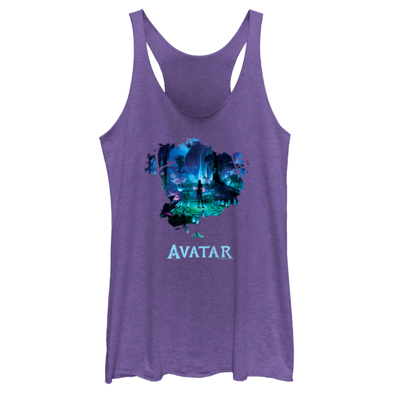 Women's Avatar Neytiri Pandora Night Scene Racerback Tank Top