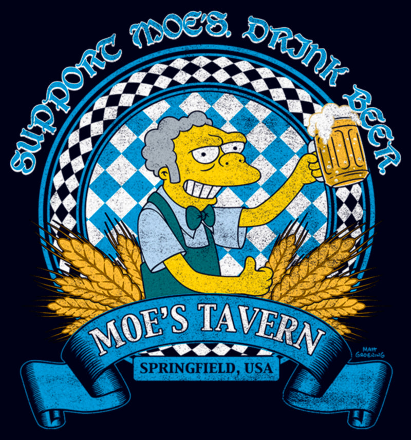 Women's The Simpsons Support Moe's, Drink Beer T-Shirt