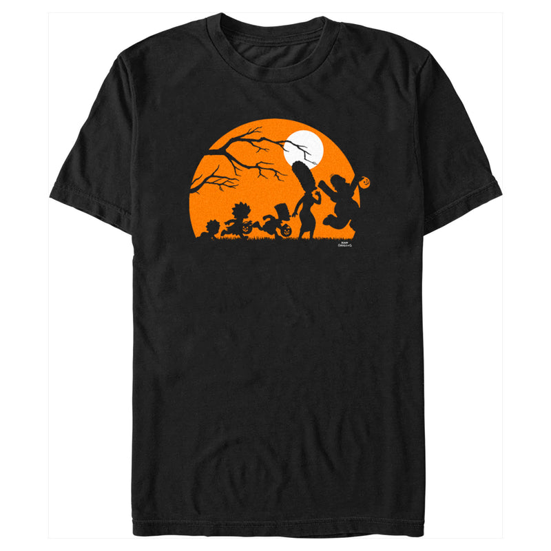 Men's The Simpsons Halloween Silhouettes Moon T-Shirt