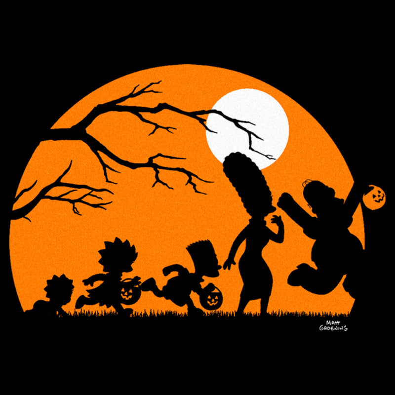Men's The Simpsons Halloween Silhouettes Moon T-Shirt