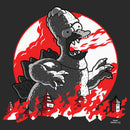 Men's The Simpsons Godzilla Homer Red Moon T-Shirt