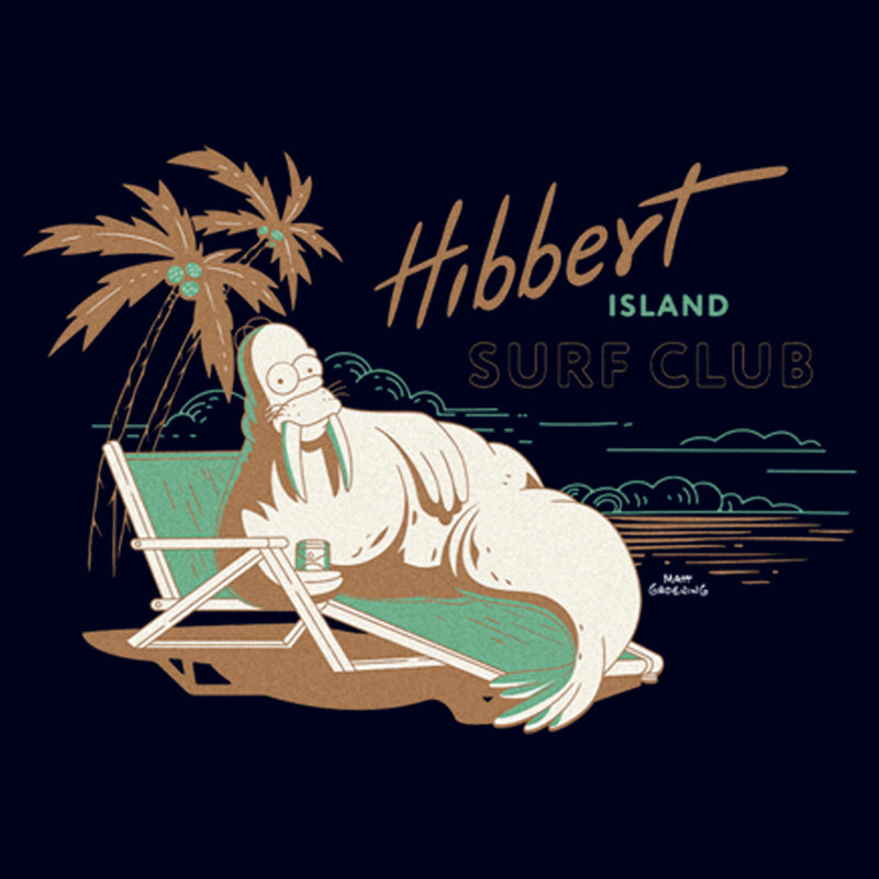 Men's The Simpsons Walrus Hibbert Island Surf Club T-Shirt