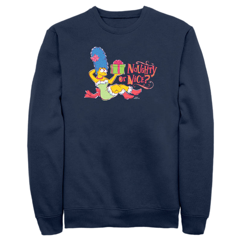 Men's The Simpsons Marge Naughty or Nice Sweatshirt