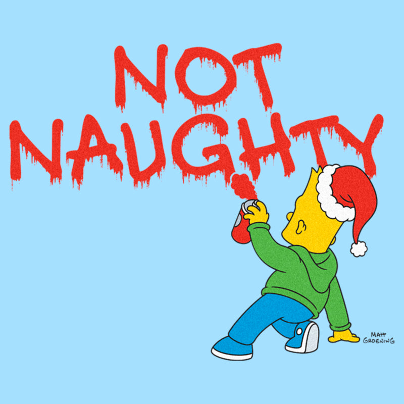 Men's The Simpsons Christmas Bart Not Naughty T-Shirt