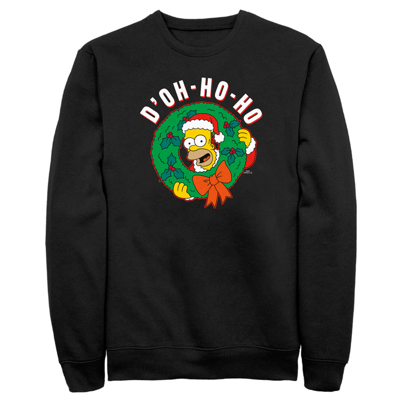 Men's The Simpsons Christmas Homer Doh-Ho Wreath Sweatshirt