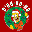 Men's The Simpsons Christmas Homer Doh-Ho Wreath T-Shirt