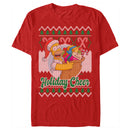 Men's The Simpsons Christmas Homer Holiday Cheer Sweater Print T-Shirt